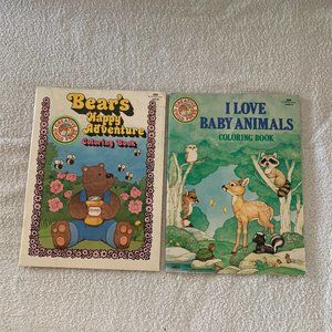 Vintage Animal Coloring Books